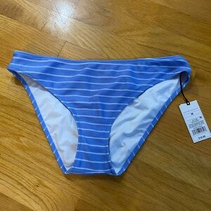Shade & Shore Blue Striped Bikini Bottom